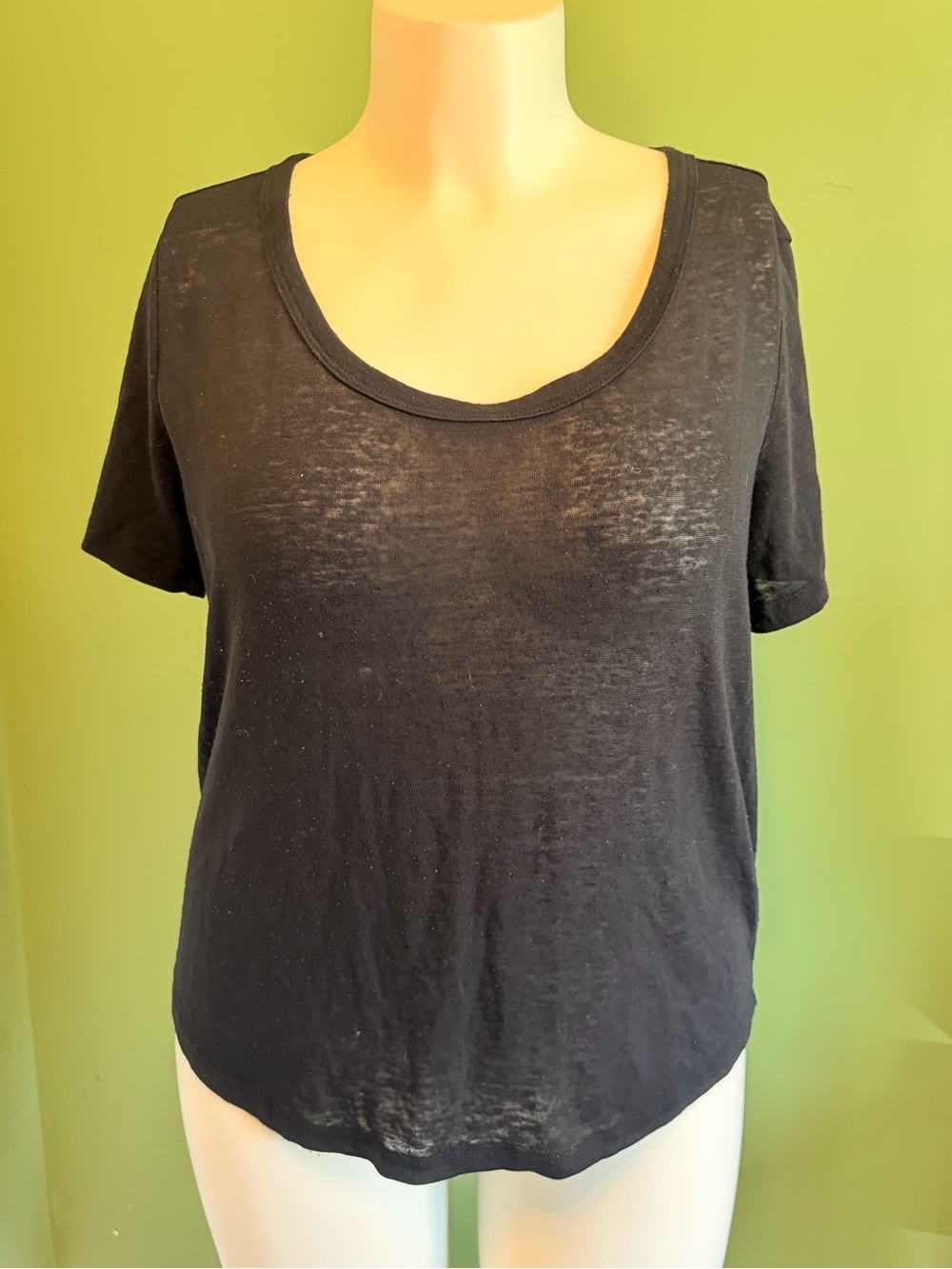 GAP Black Scoop Neck Short Sleeve Tee